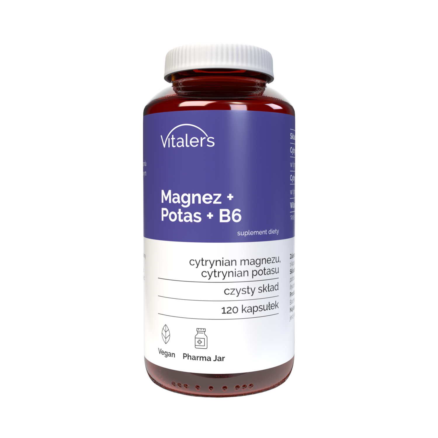 Vitaler's Magnez + Potas + B6, 120 kapsułek