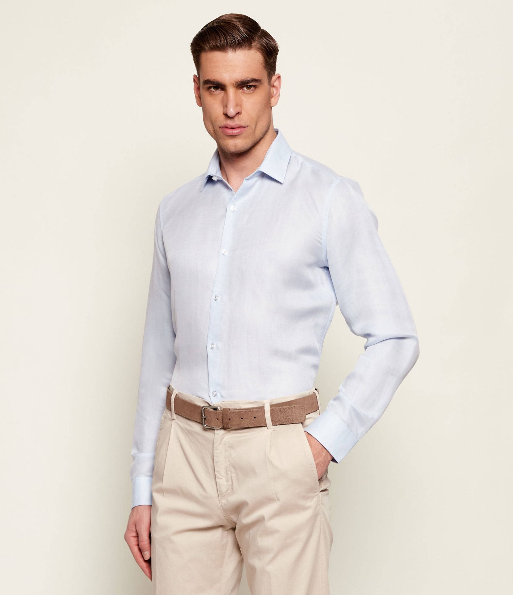 Calvin Klein Lniana koszula Slim Fit