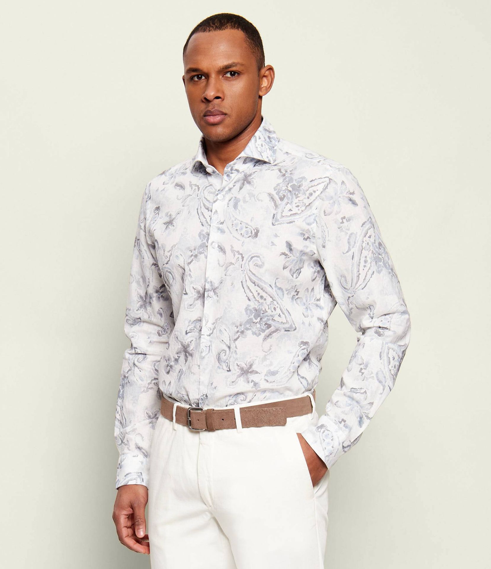 Joop! Lniana koszula Pai-W Slim Fit