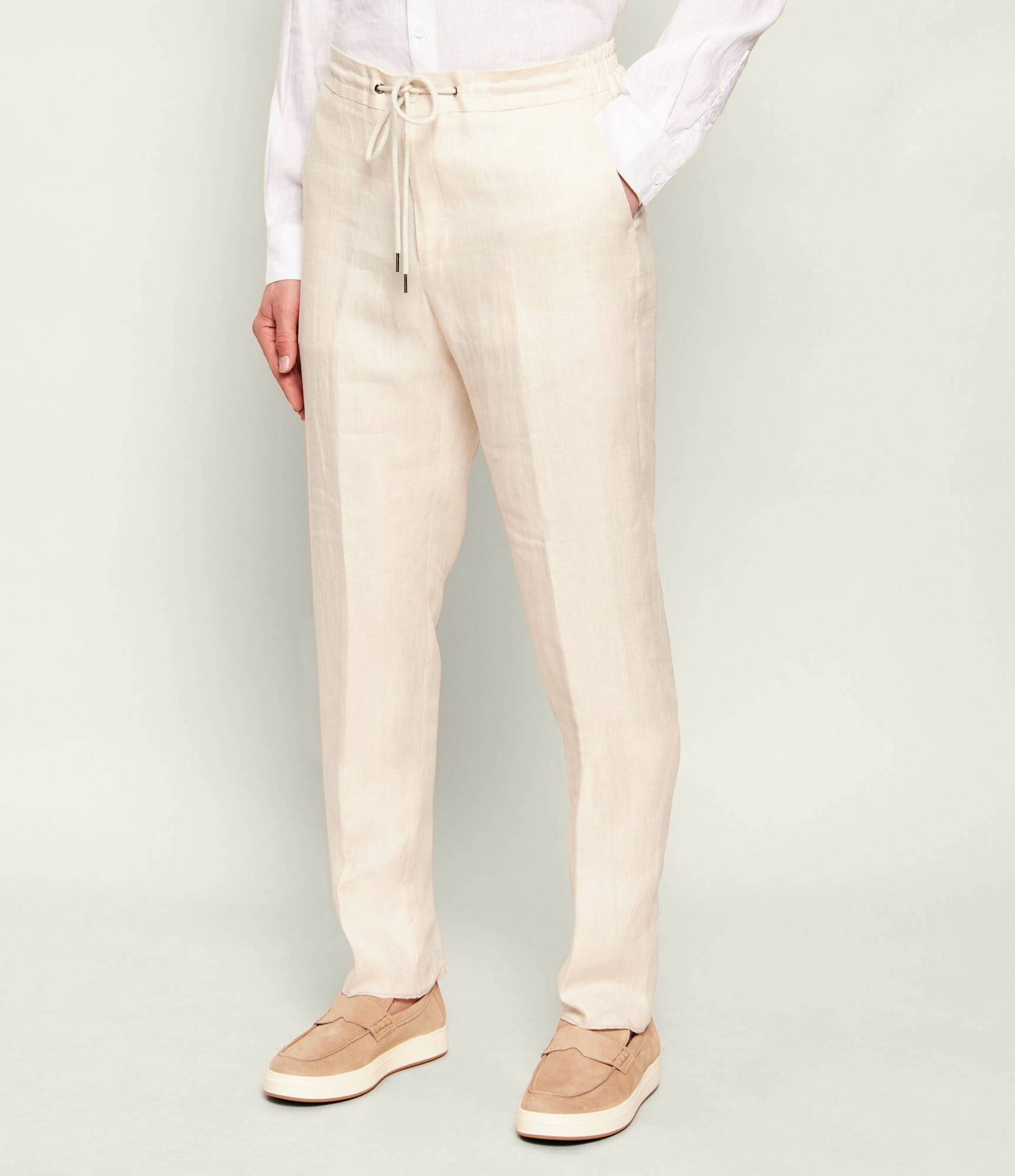 Tombolini Lniane spodnie Regular Fit