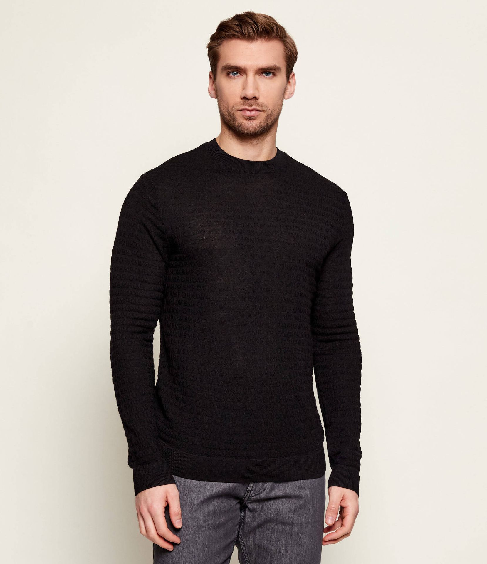 Emporio Armani Wełniany sweter Regular Fit