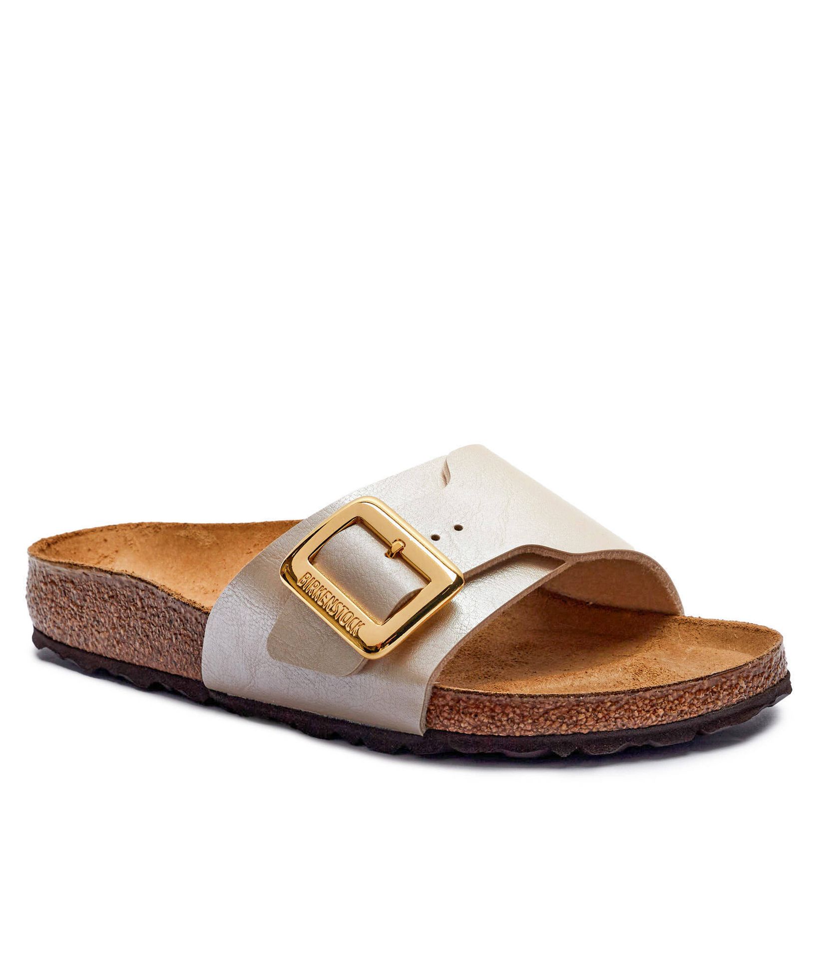 Birkenstock Klapki Catalina narrow fit z dodatkiem skóry