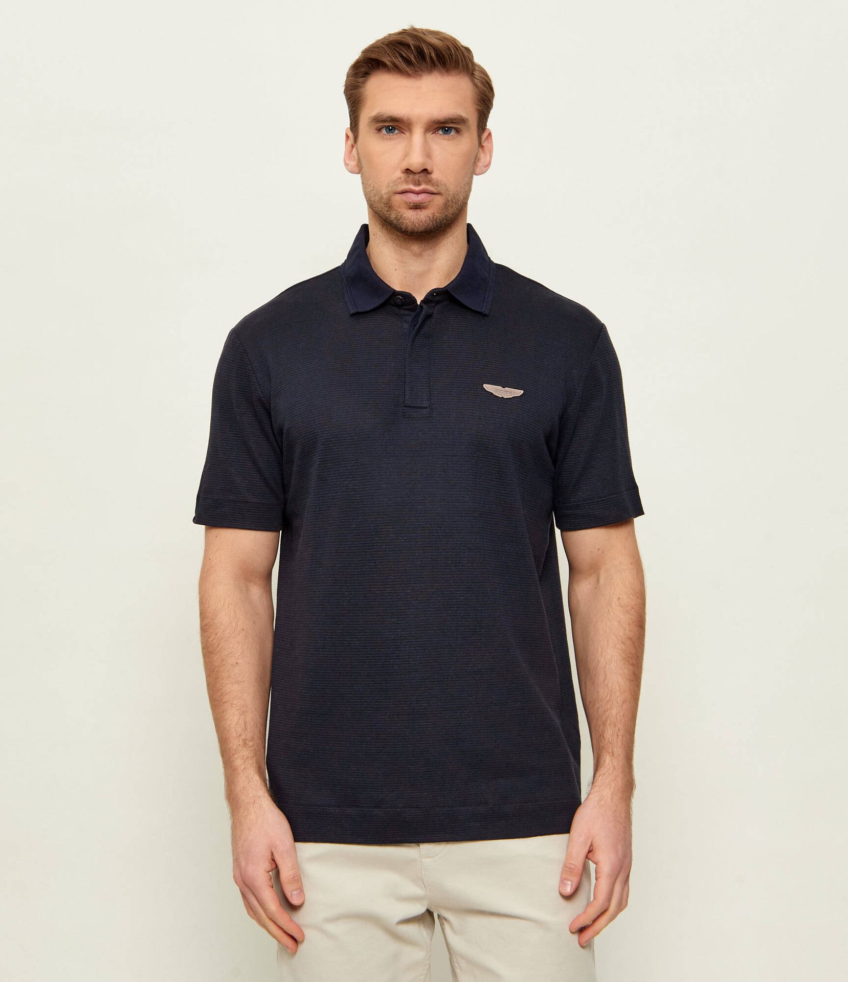 BOSS BLACK Polo C-Parris 248 Boss x Aston Martin Regular Fit z dodatkiem lnu