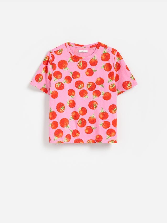 Reserved - T-shirt z nadukiem - wielobarwny