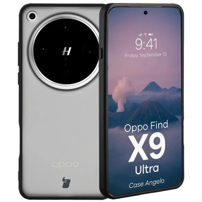 Etui BIZON Angelo do Oppo Find X9 Ultra Przezroczysto-czarny