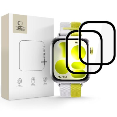 Szkło hybrydowe TECH-PROTECT Glass Flex+ do Huawei Watch FIT 5 Czarny (2 szt.)