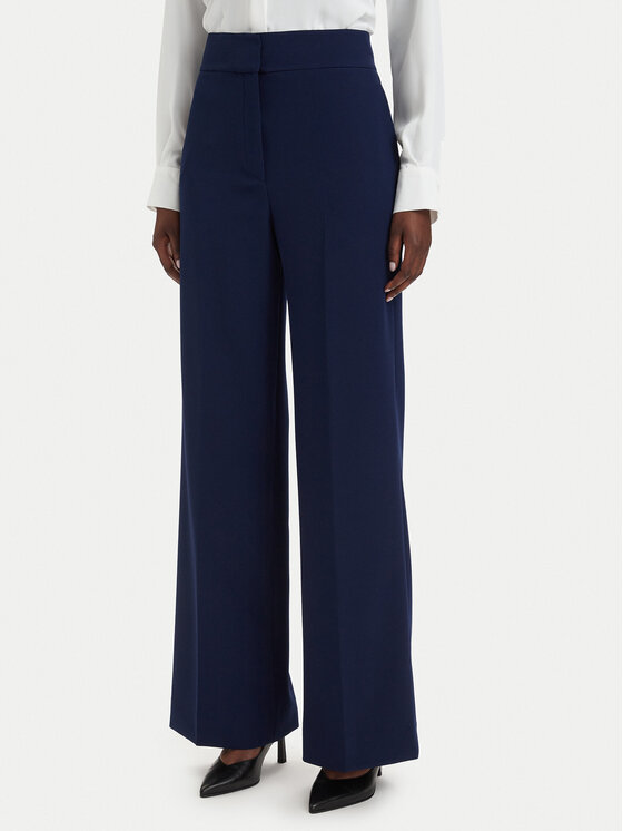HUGO Spodnie materiałowe Himia-1 50566604 Granatowy Wide Leg
