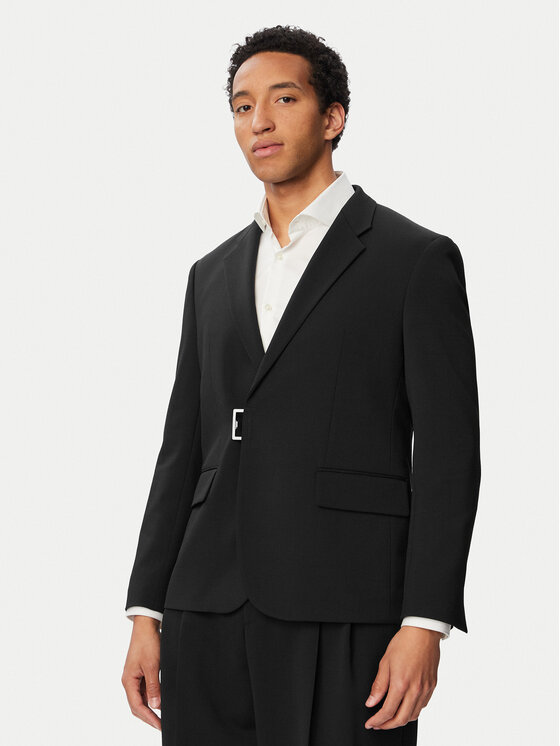 HUGO Marynarka Hans 263X 50565557 Czarny Slim Fit