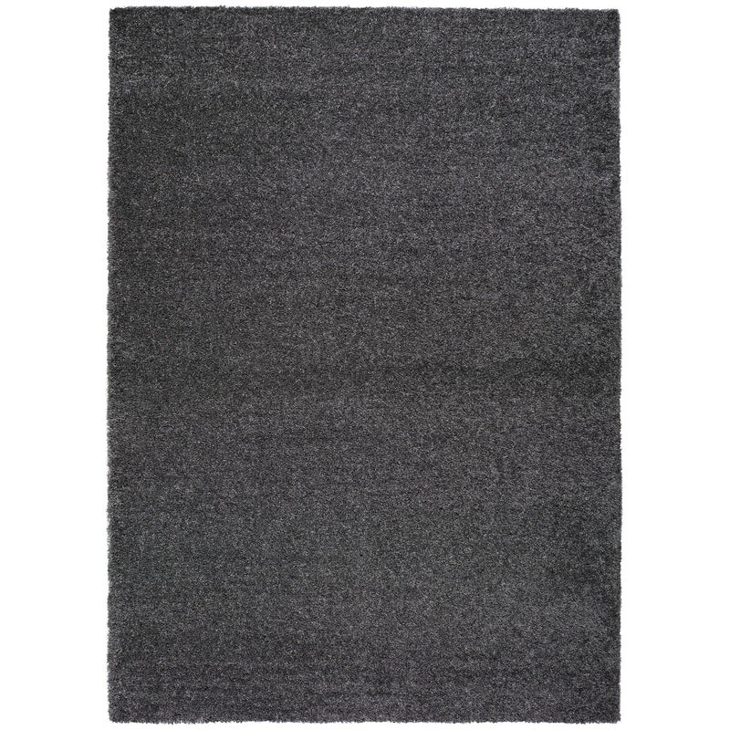 Dywan polipropylenowy Shaggy Norge 120x180cm z długim włosiem gładki szary antracyt