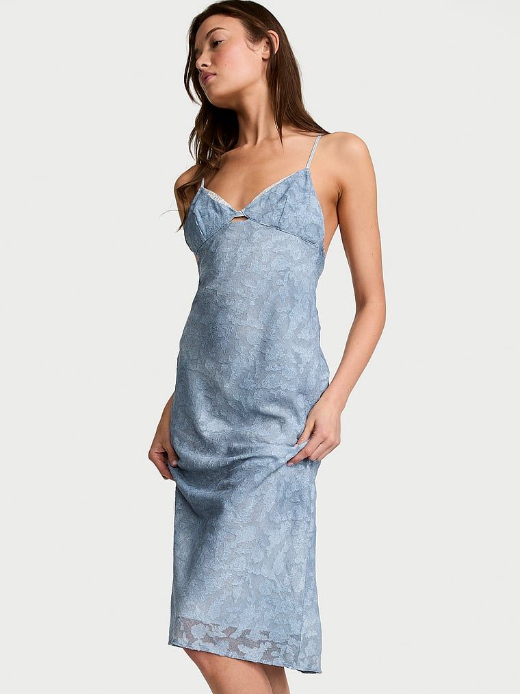 Very Sexy Sukienka żakardowa midi Denim