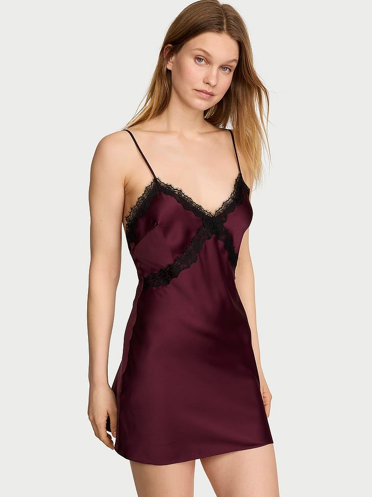 Very Sexy Koszulka nocna satynowa Satin and Rose Slip