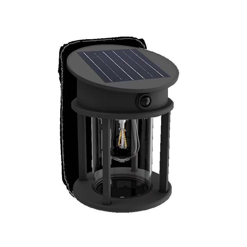 Kinkiet Ogrodowy Lampa Solarna Elewacyjna Zewnętrzna LED 3.2W 470lm 4000K Neutralna biel IP44 z Czujnikiem Ruchu i Zmierzchu Czarna Philips