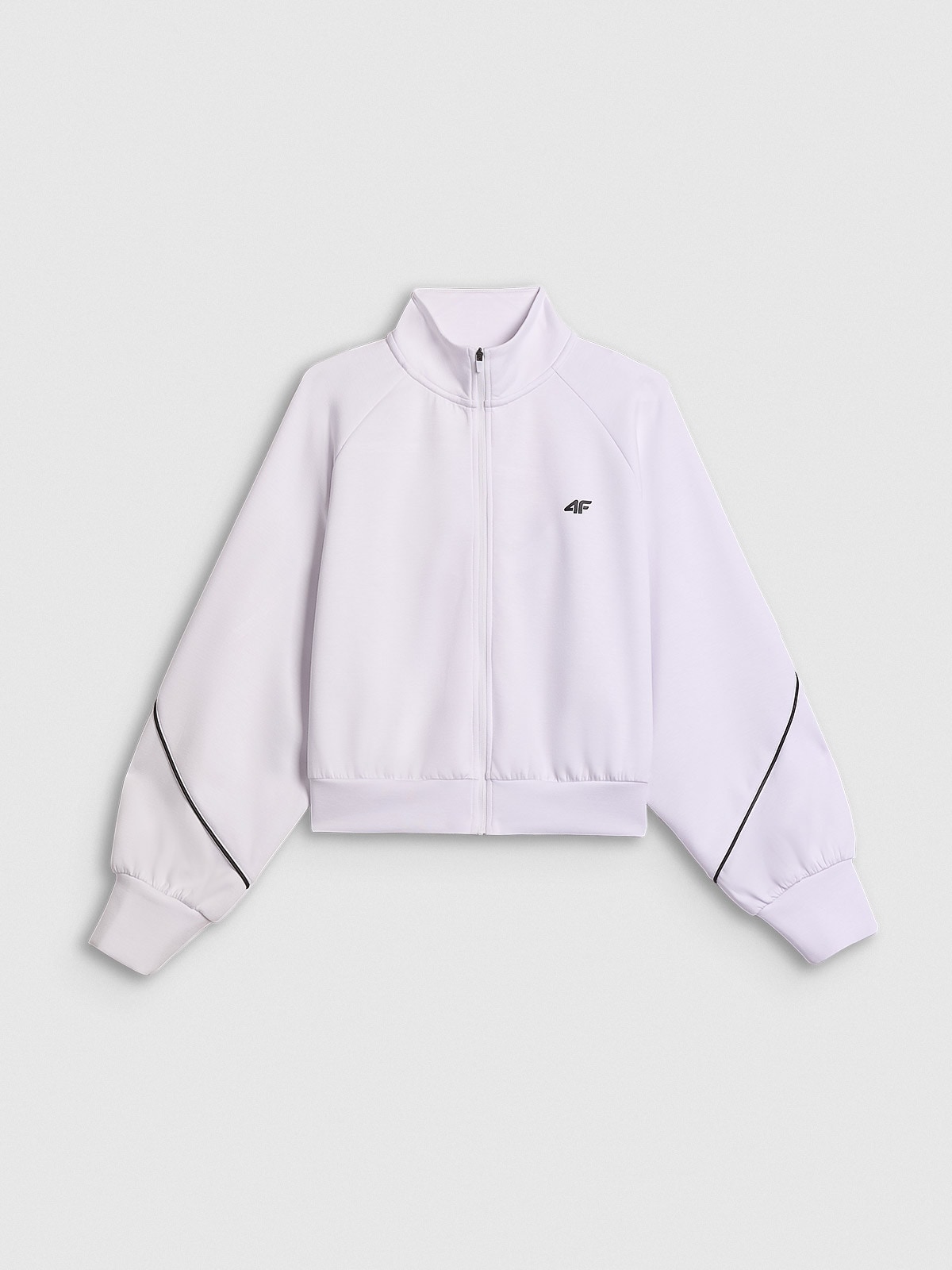4F Bluza dresowa regular bez kaptura damska - biała XS