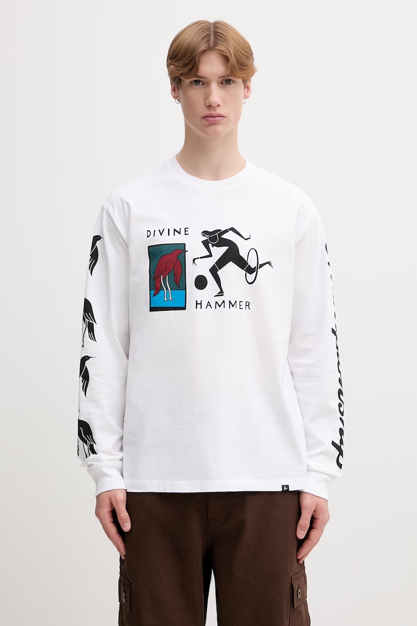 by Parra Divine hammer longsleeve męski bawełniany