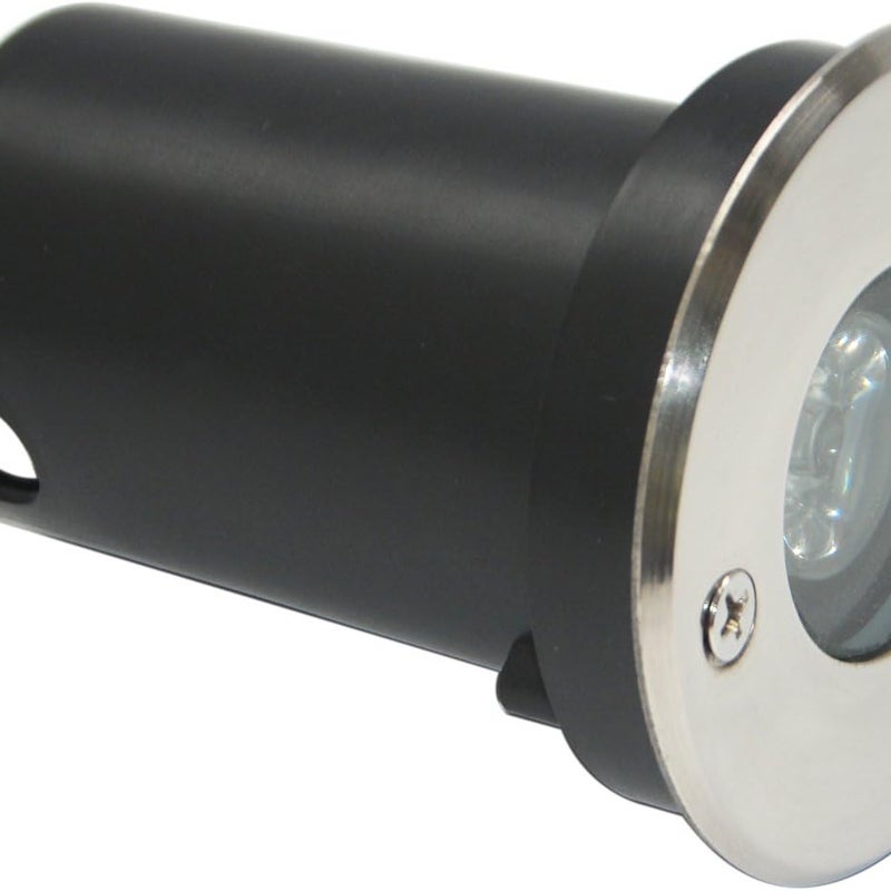 Wpuszczany reflektor LED, 1 W, stopień ochrony IP65, zielone światło, oświetlenie zewnętrzne, zintegrowany transformator, odpowiedni do ścieżek i tar