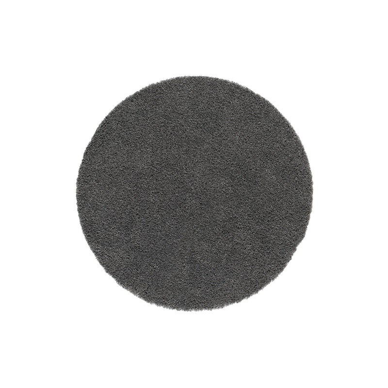 Dywan polipropylenowy NORGE 130x130cm okrągły z długim włosiem gładki antracyt