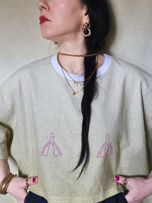 BOTANICAL crop top/upcykled