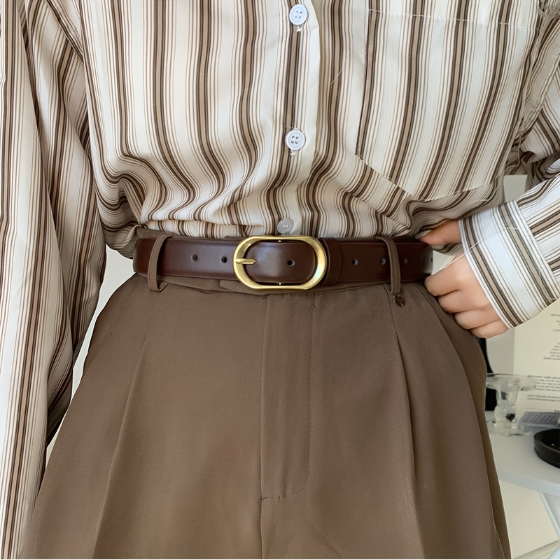 TEMU 1 szt. Pasek Damski, Unikalny Design, Niszowa Dekoracja, Nowy Styl, Pasujący do Garniturów i Jeansów, Vintage Moda, Koreański Styl