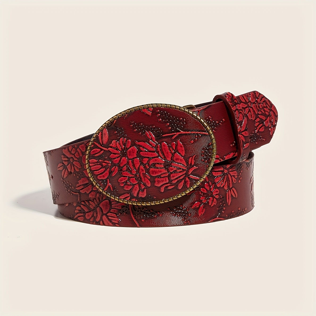 TEMU Jednoczęściowy Damski Pasek w Stylu Boho z Wzorem Vintage, Modny i Trendy