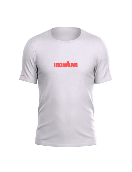 COMPRESSPORT Koszulka biegowa męska z krótkim rękawem TRAINING SS T-SHIRT IRONMAN 2026 white/neon red