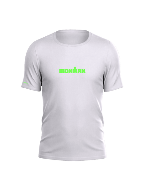 COMPRESSPORT Koszulka biegowa męska z krótkim rękawem TRAINING SS T-SHIRT IRONMAN 2026 white/neon green