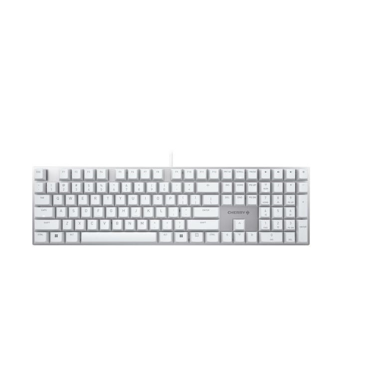 CHERRY KC 200 MX klawiatura Uniwersalne USB QWERTY Angielski Srebrny, Biały G80-3950LIBUS-1