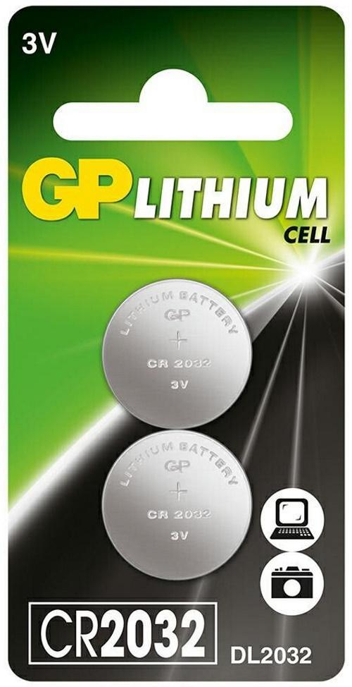 GP Litowe guzikowe; 3,0V (2 sztuki) CR2032-2CPU2