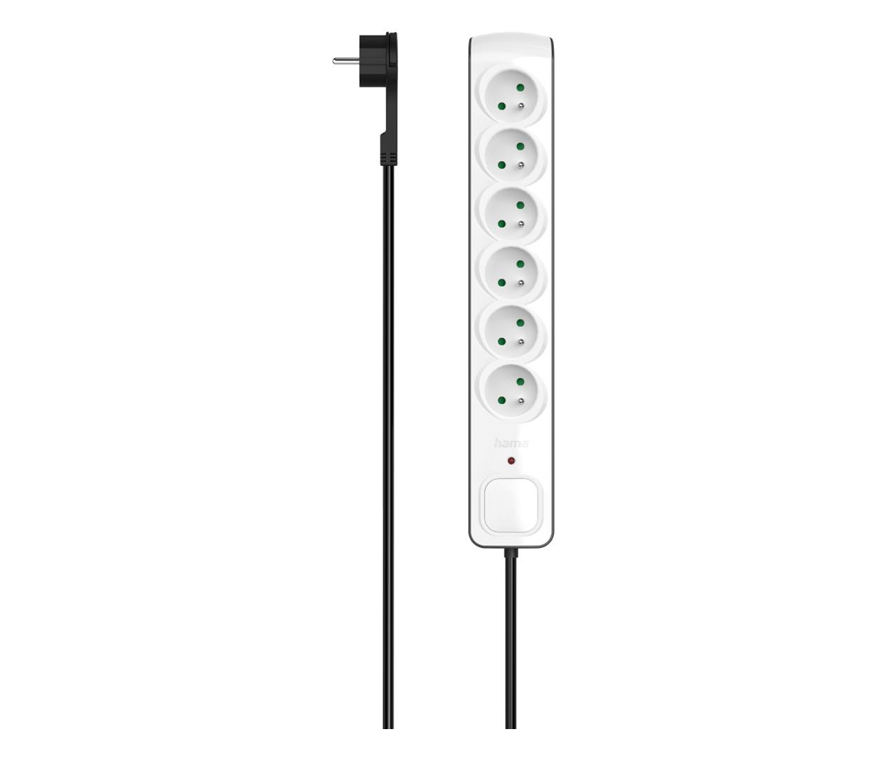 Hama Listwa przeciwprzepięciowa premium - 6 gniazd, 1,5m P2223763