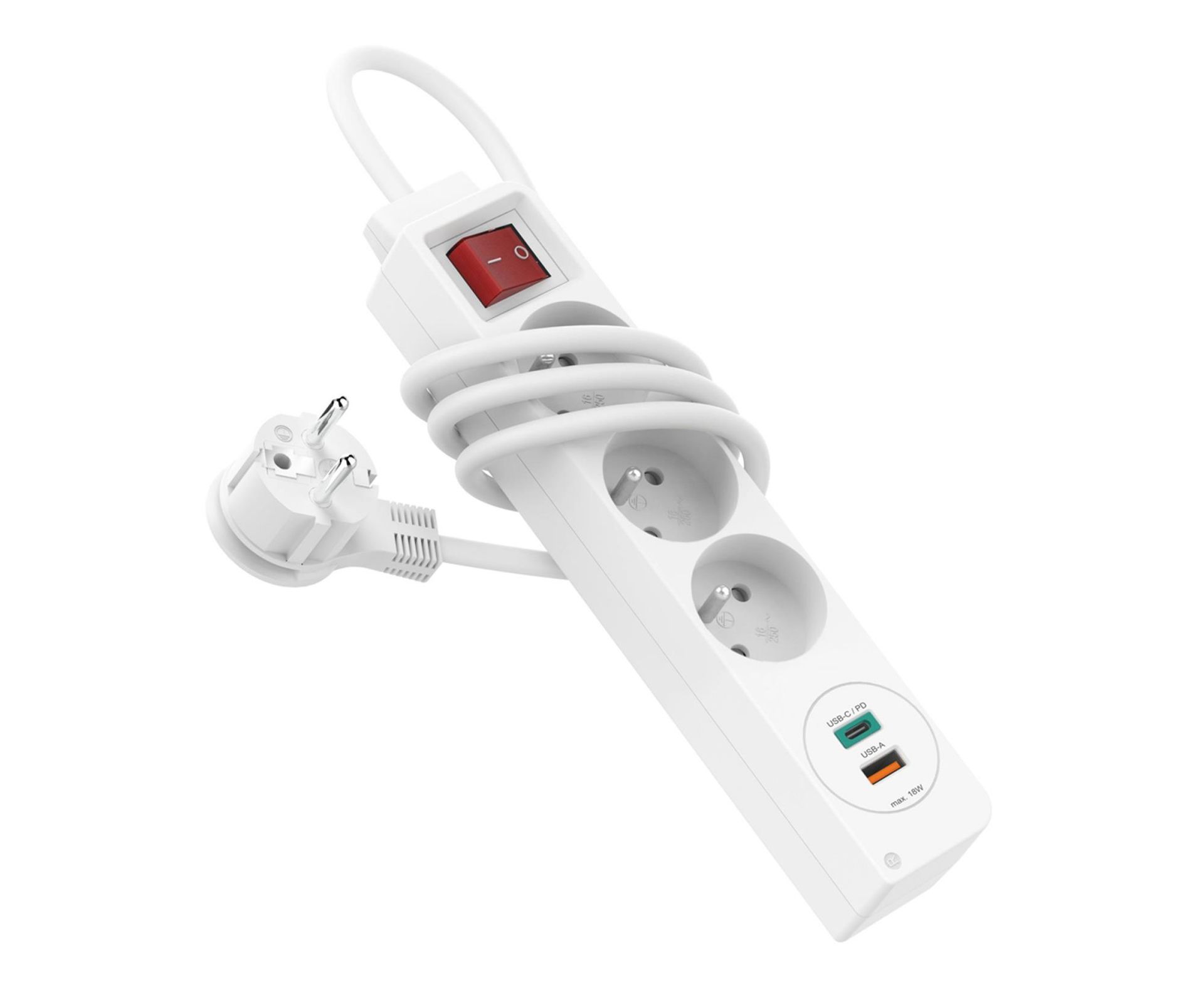 Hama Listwa zasilająca 3GN, 2xUSB C/A P2223185
