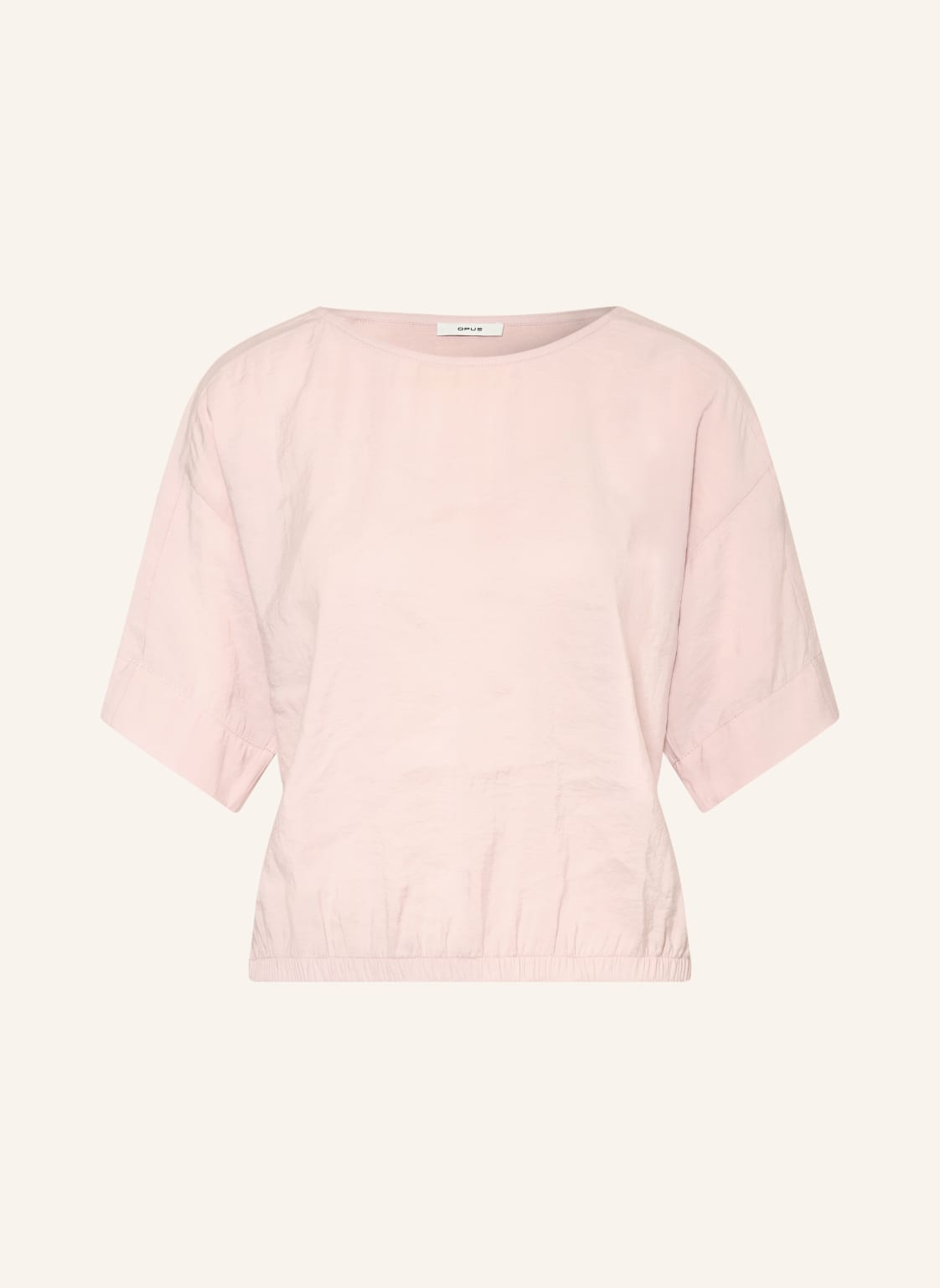 Opus Bluzka Seira Z Mieszanki Materiałów Z Rękawami 3/4 rosa