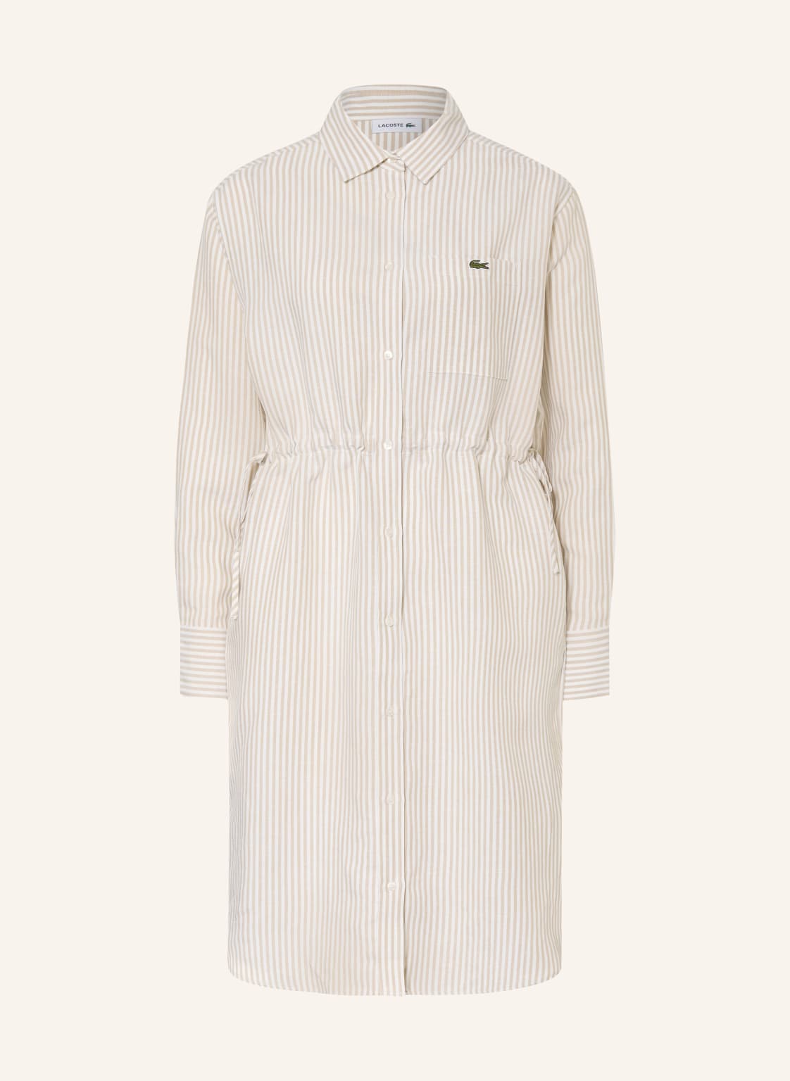 Lacoste Sukienka Koszulowa beige