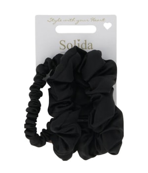 Solida Scrunchie Set schwarz Gumka do włosów 3 szt.