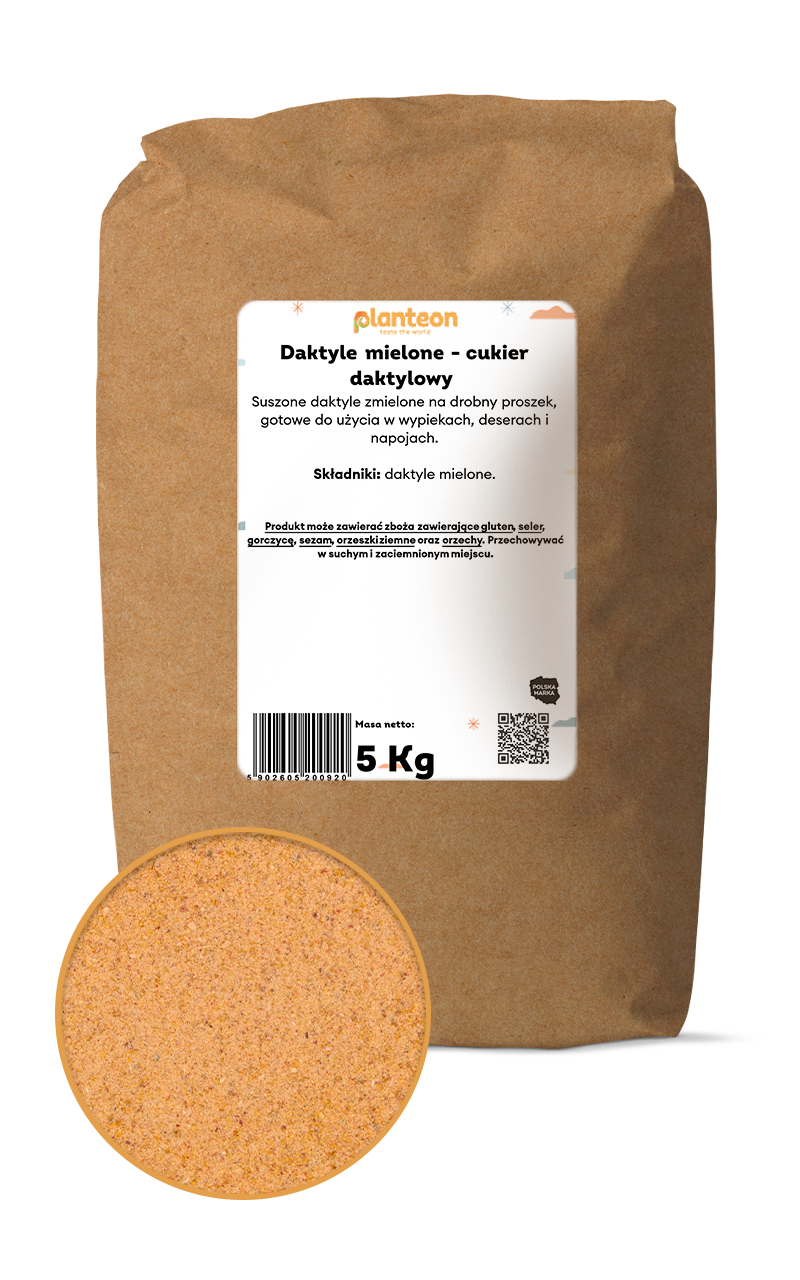 Daktyle mielone - cukier daktylowy 5kg
