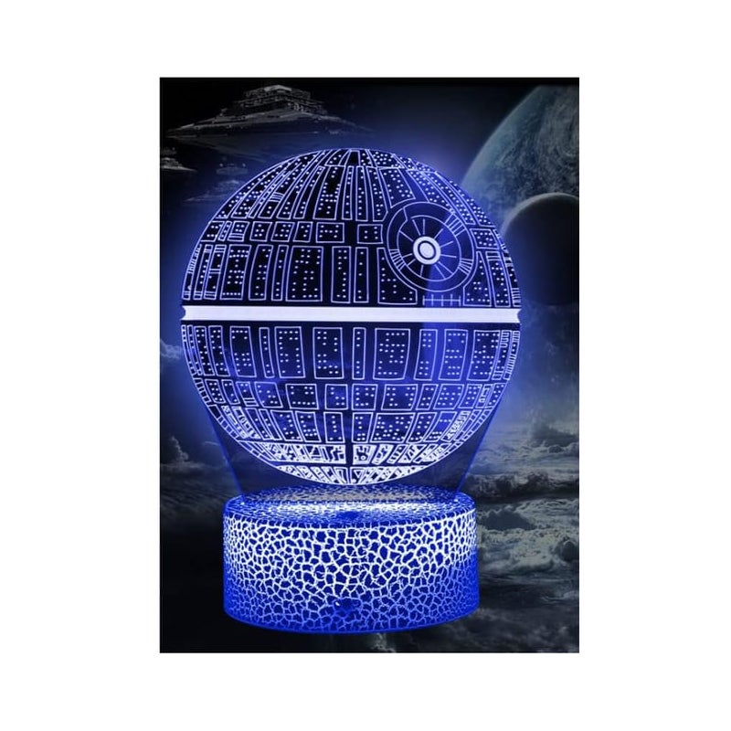 Nocna lampa iluzjonistyczna 3D, holograficzna lampa LED 3D z 16 zmieniającymi się kolorami i pilotem, prezent świąteczny dla dzieci i chłopców