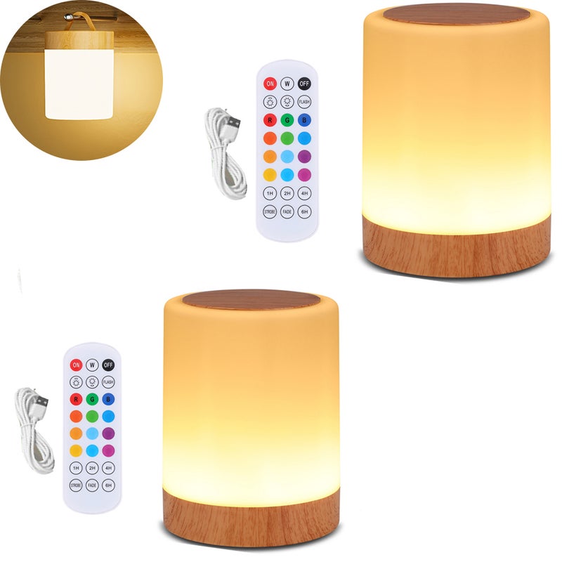 Dotykowa lampka nocna z regulowaną jasnością, lampka nocna LED RGB ze zmieniającymi się kolorami dla dzieci, lampka do karmienia z możliwością ładowan