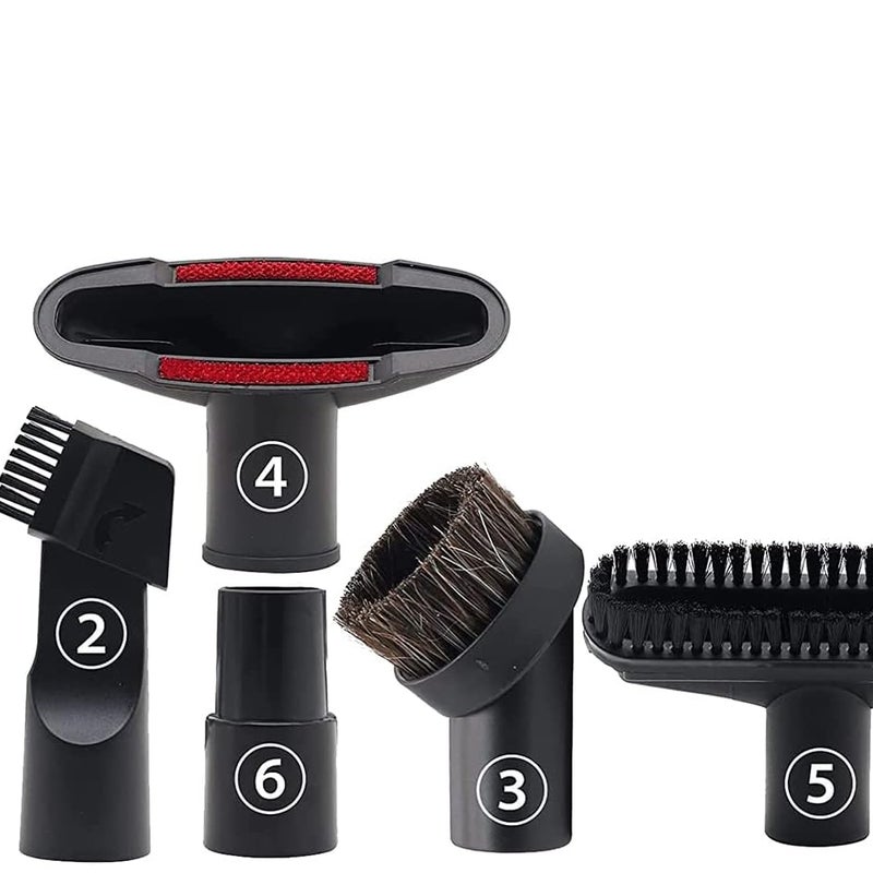 (6 sztuk) Akcesoria do odkurzaczy, pasujące do odkurzaczy o średnicy 32 mm i 35 mm, do dysz Karcher, Rowenta, Hoover, Xoiture, Bosch, Miele
