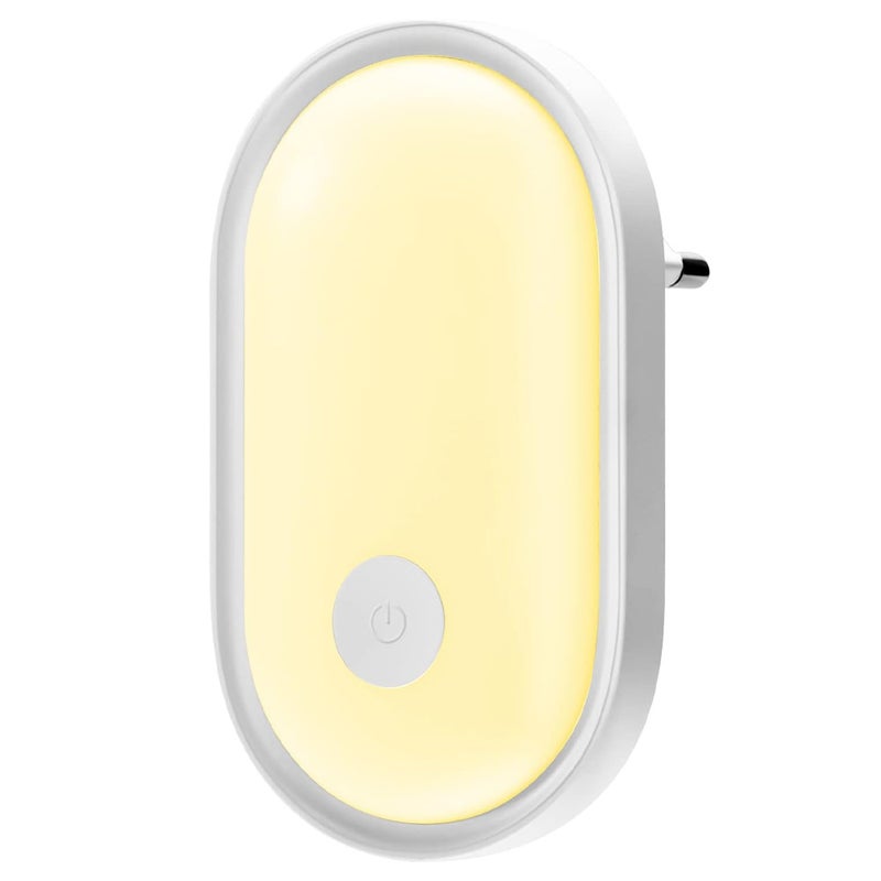 Sterowana dotykowo lampka nocna LED, lampka nocna z czujnikiem zmierzchu i regulowaną jasnością, nocna lampka dla dzieci do sypialni.