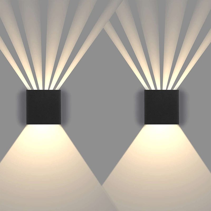 Nowoczesna lampa ścienna LED, aluminiowy kinkiet, 3000 K, ciepła biel, IP65, wodoodporna lampa ścienna zewnętrzna do sypialni, domu, korytarza, salonu