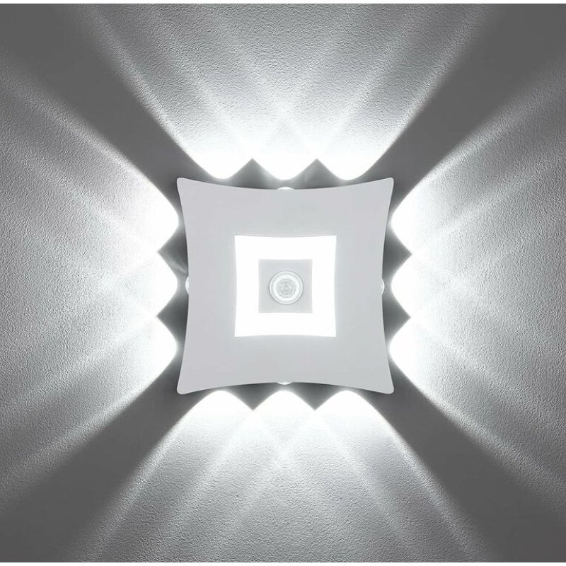 Nowoczesna lampa ścienna zewnętrzna LED 18 W, wodoodporna IP65, chłodna biała lampa ścienna z aluminium 4000 K do ogrodu