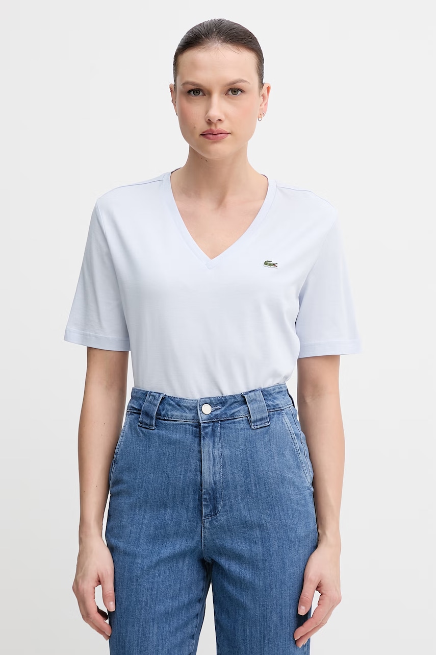 Lacoste T-shirt basic bawełniany damski
