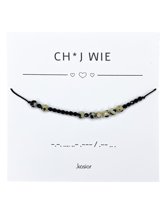 Bransoletka prezent - CHUJ WIE - Jaspis, Spinel - energia - spokój - UNISEX