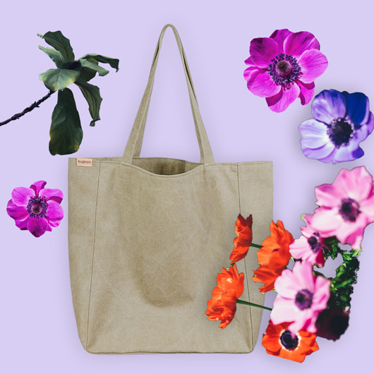 Lazy bag torba khaki / zieleń na zamek / vegan