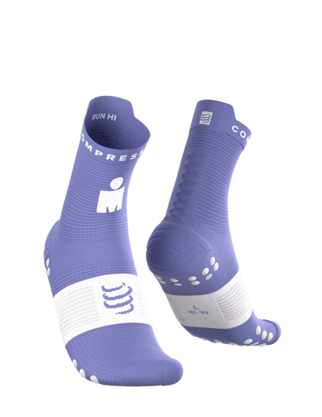 COMPRESSPORT Skarpetki do biegania krótkie PRORACING SOCKS V4 RUN HIGH IRONMAN 2026 jacaranda/white