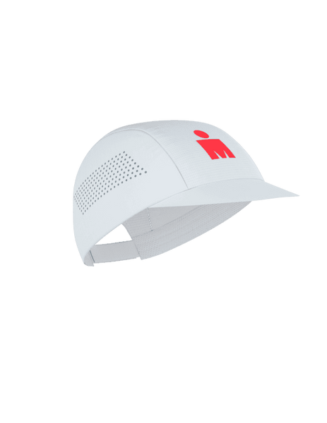 COMPRESSPORT Czapka biegowa PRO RACING CAP IRONMAN 2026 white/neon red