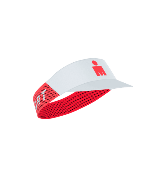 COMPRESSPORT Daszek biegowy PRO RACING VISOR IRONMAN 2026 white/neon red