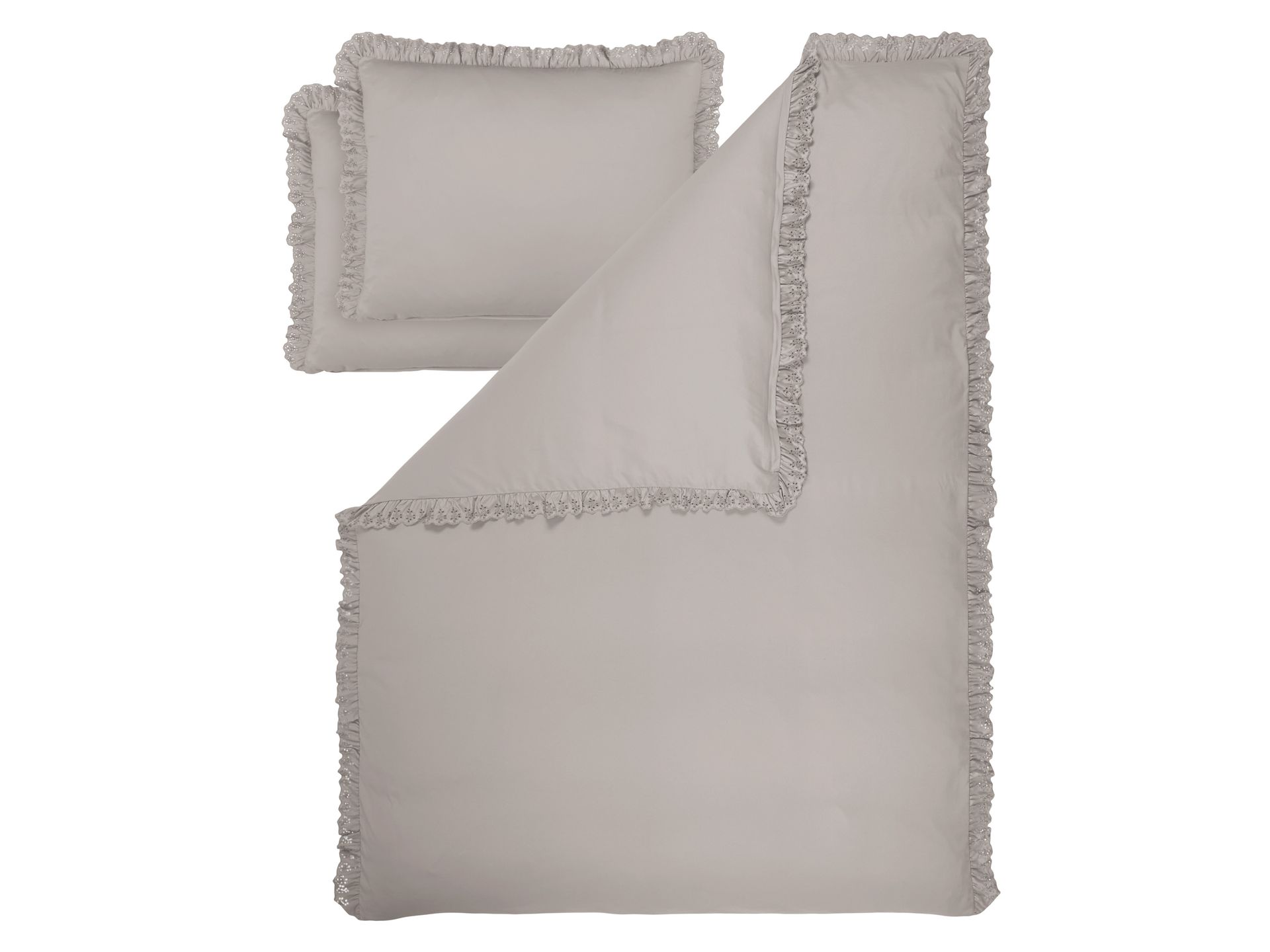 LIVARNO® Pościel z mikrowłókna satynowego, 220 x 220 cm (Szary)