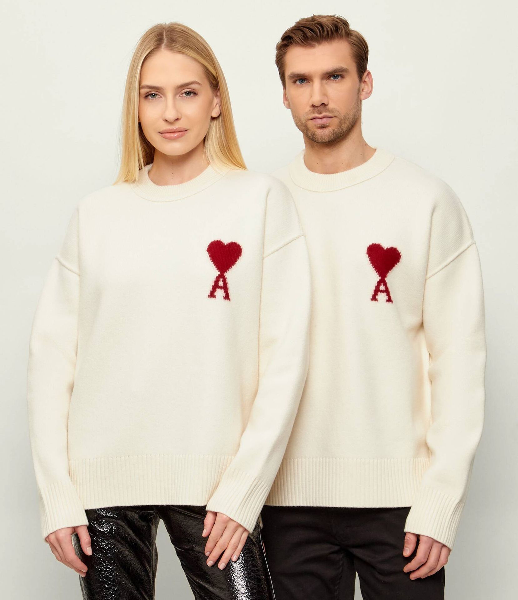 AMI Paris Wełniany sweter Relaxed fit
