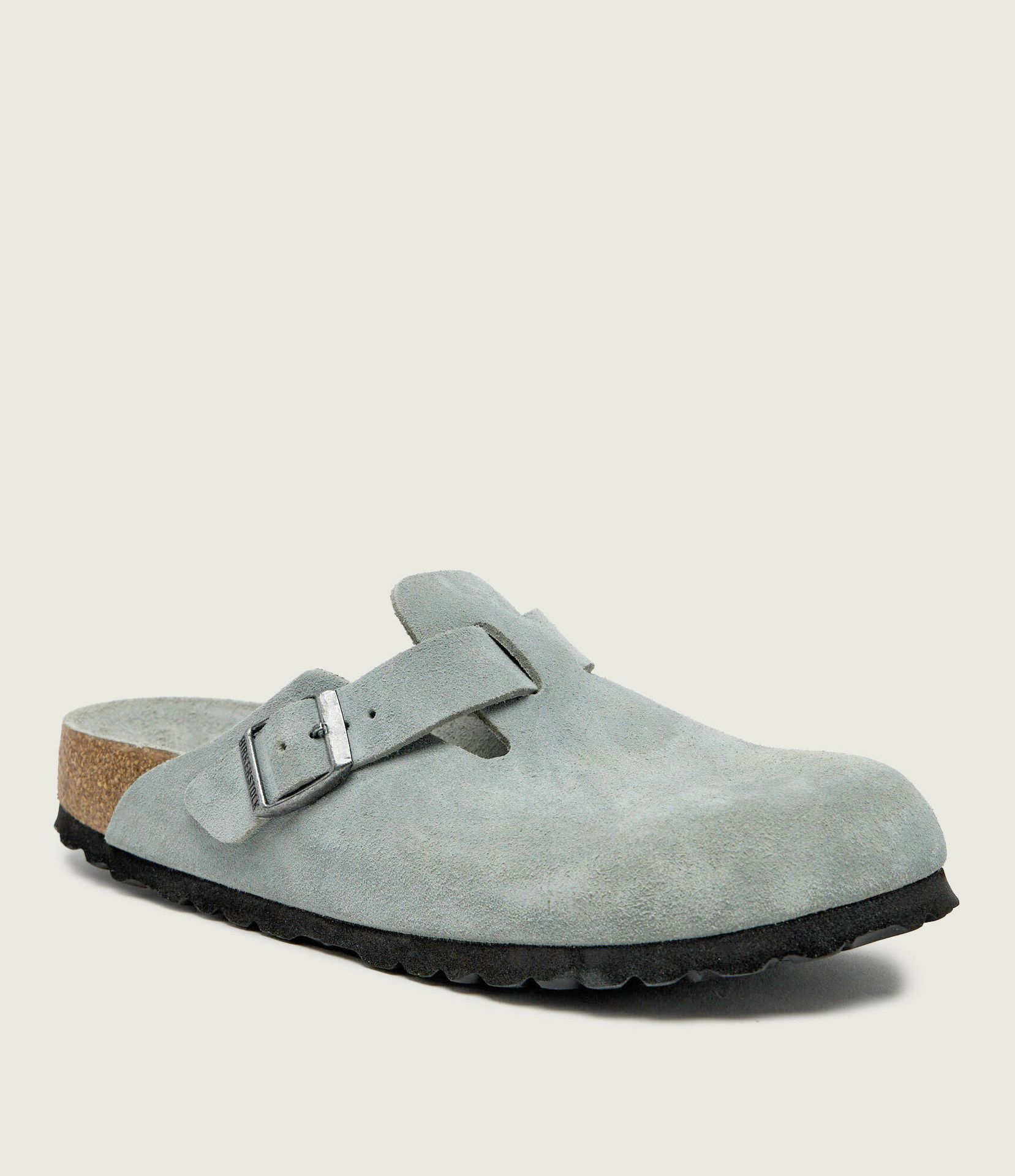 Birkenstock Mule Boston zamsz narrow fit soft footbed