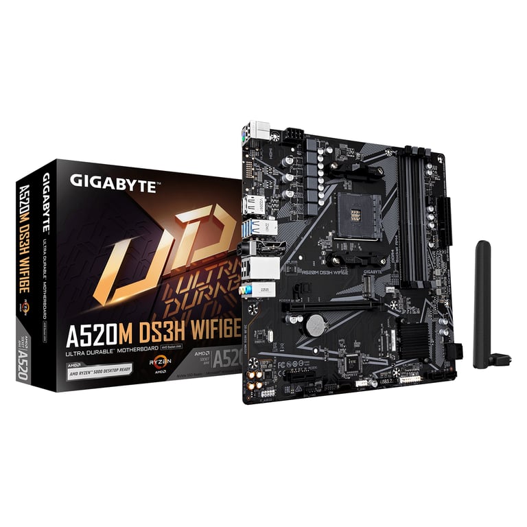 GIGABYTE A520M DS3H WIFI6E AMD A520 Socket AM4 micro ATX