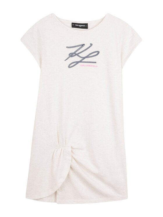 Karl Lagerfeld Kids Sukienka codzienna Z31150 D Biały Regular Fit